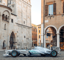 Lewis Hamilton’s F1 Mercedes Race Car Sells For $18.8 Million