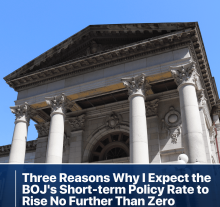 Three Reasons Why I Expect the BOJ's Short-term Policy Rate to Rise No Further Than Zero